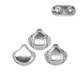 Ginko Leaf Beads 7.5x7.5mm Backlit crystal